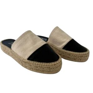 Zara Toe Cap Espadrille Mules, Size 9